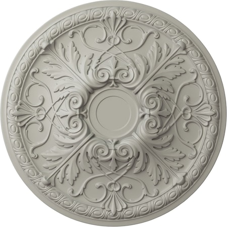 Ekena Millwork Tristan Ceiling Medallion (Fits Canopies up to 5 1/2"), Hand-Painted Pot of Cream, 26"OD x 3"P CM26TNPCF